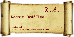 Kocsis Azálea névjegykártya