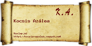 Kocsis Azálea névjegykártya